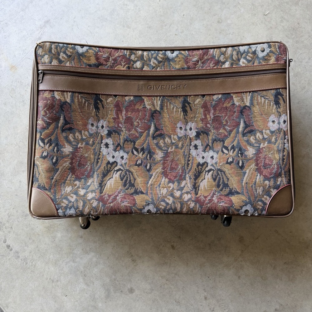 Givenchy Vintage Tapestry Rolling Suitcase Luggage